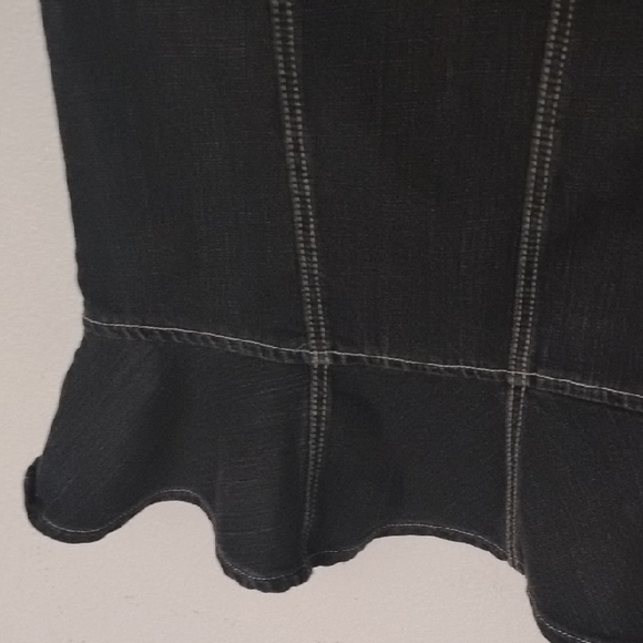 Noir Black Denim Skirt - Picture 11 of 12